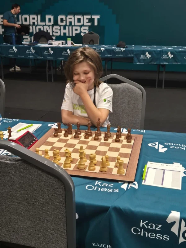 Miro Ok playing at the Belgian U10 National Championship