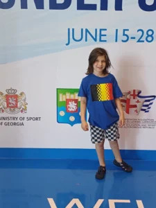 Miro Ok at the FIDE World Cadets Cup 2026 venue in Batumi, Georgia